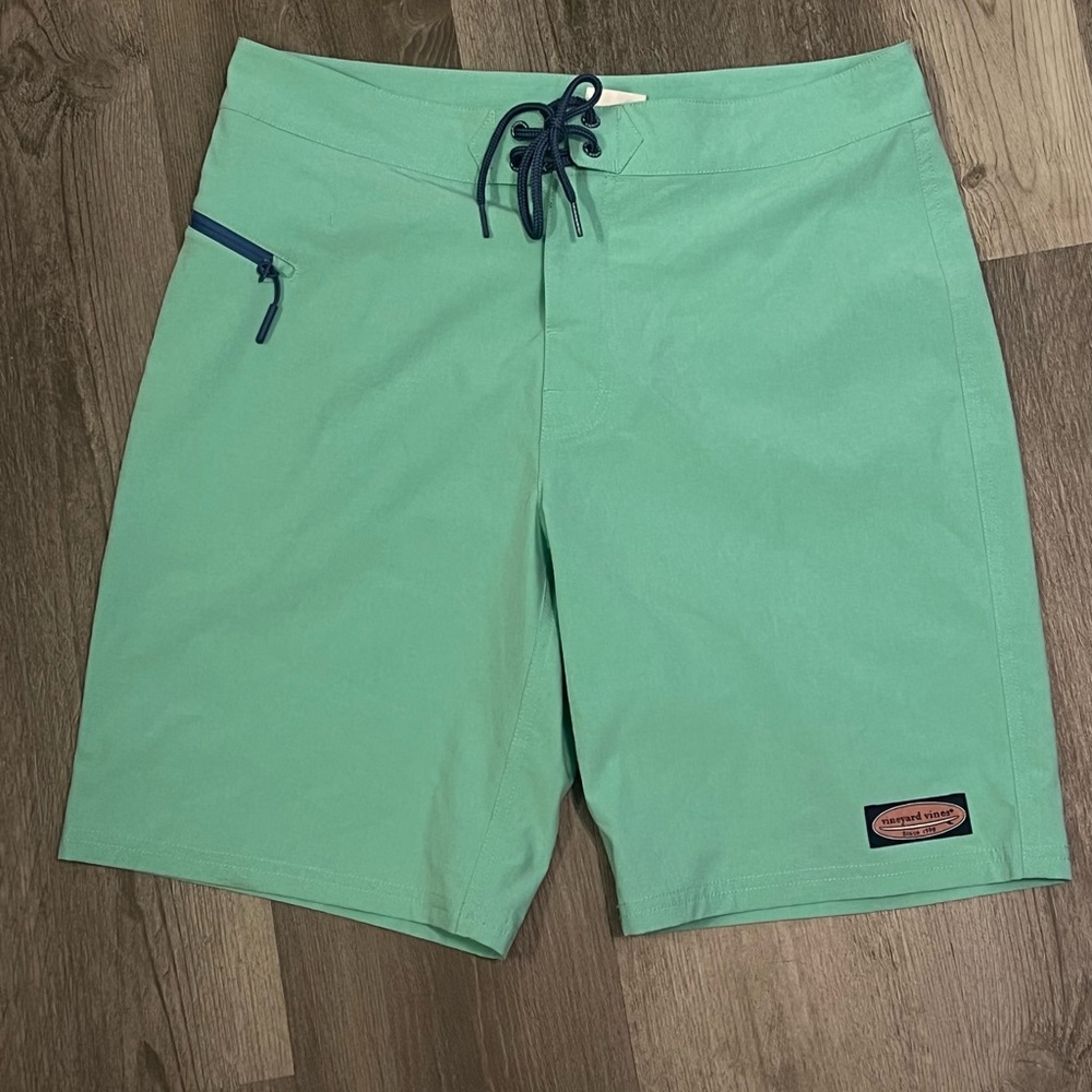 Vineyard Vines Mint Green Teal Board Shorts Swim Trunks Size 30